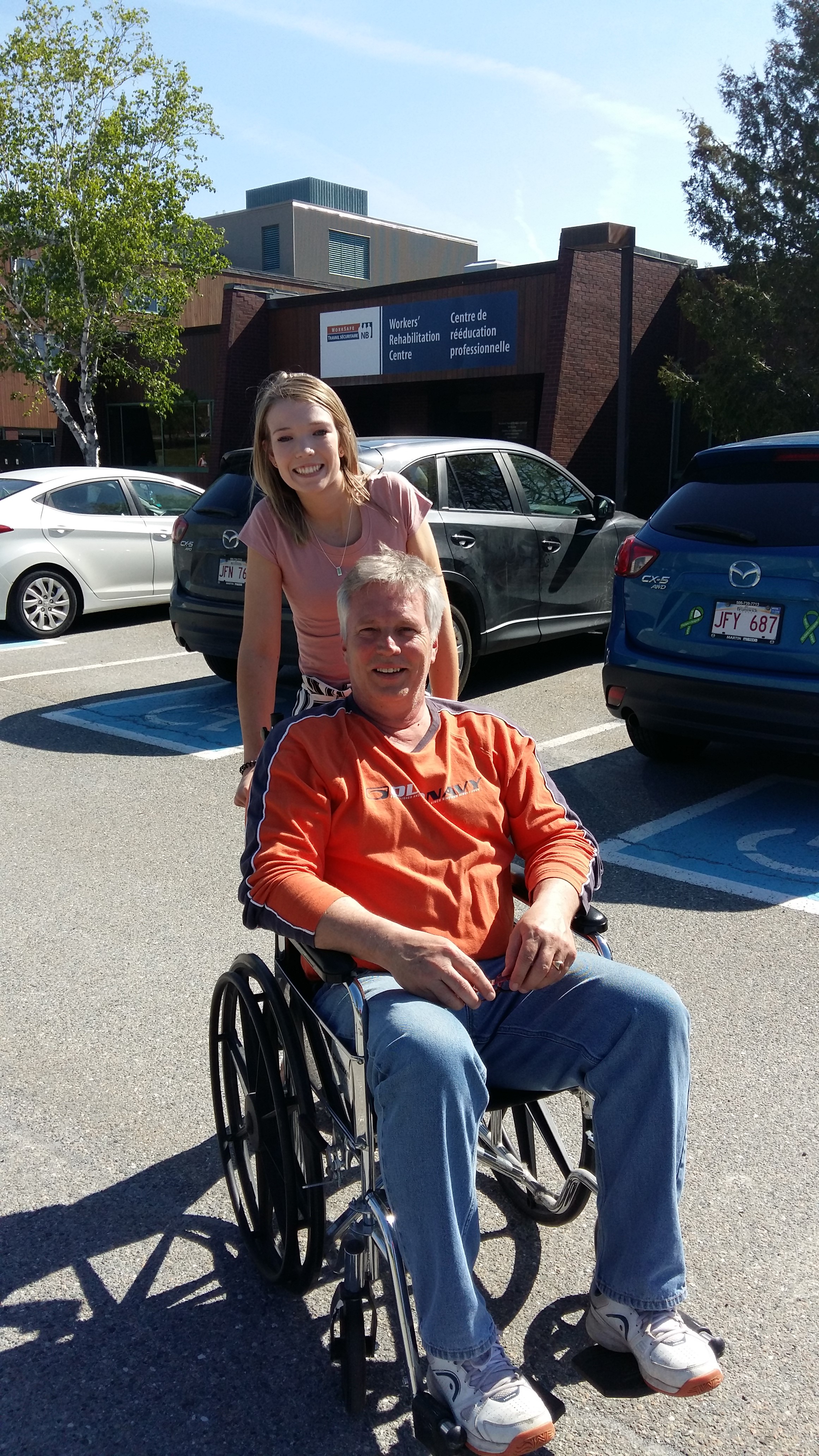 Kendra English said helping health and safety consultant Bruce Macleod complete a lap around the WRC gave her perspective on the challenges faced by people with disabilities.